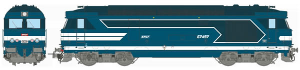 REE Modeles MB-066S - French Diesel Locomotive Class BB 67497 of the SNCF Depot NIMES (DCC Sound Decoder)
